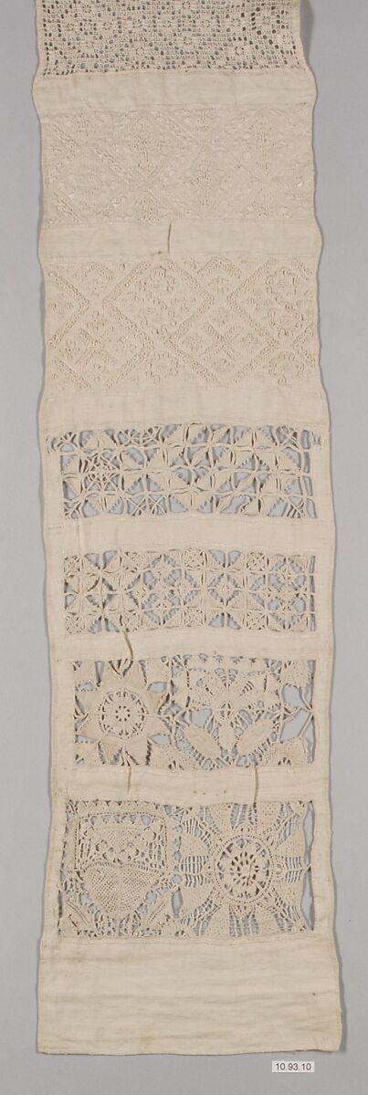 Sampler, Needle lace, drawnwork, embroidery, British 