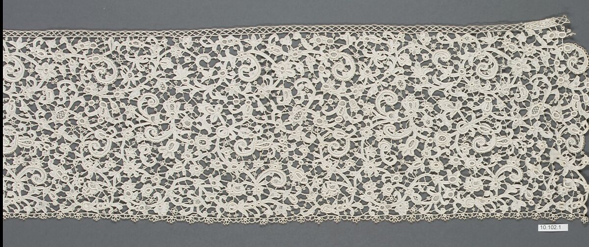 Fragment, Needle lace, Italian, Venice