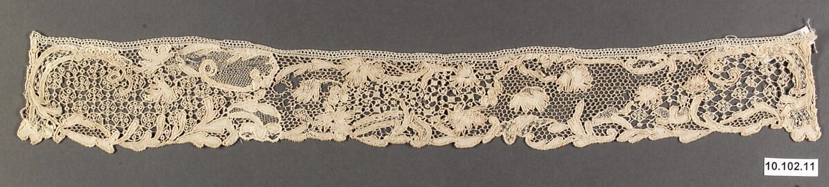 Fragment, Needle lace, point d'Argentan, French 