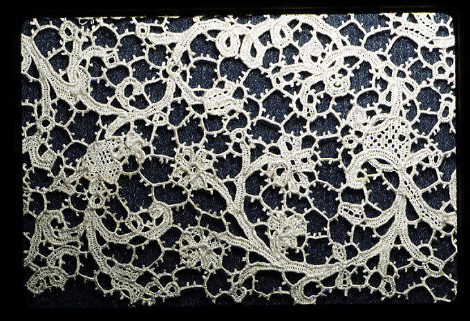 Fragment, Needle lace, Italian, Venice
