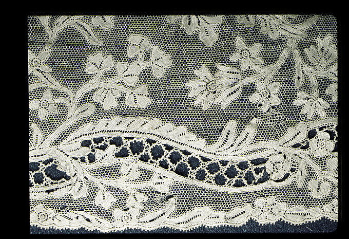 Cuff, Needle lace, Italian, Burano