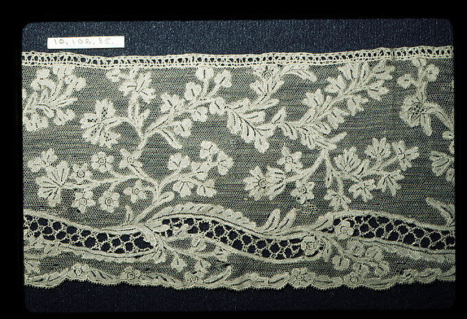 Cuff, Needle lace, Italian, Burano 