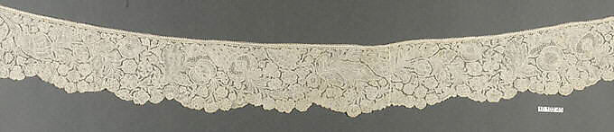 Fragment, Bobbin lace, Flemish, Brussels 