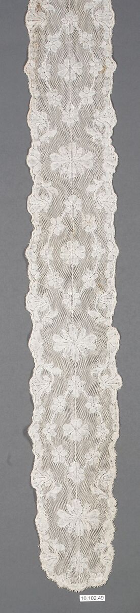 Barbe (one of three pieces), Bobbin lace, French
