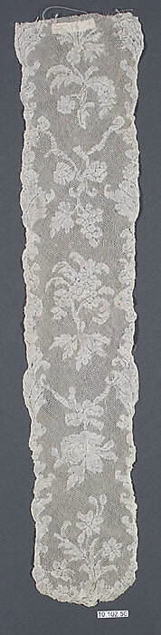 Barbe (one of three pieces), Bobbin lace, French 
