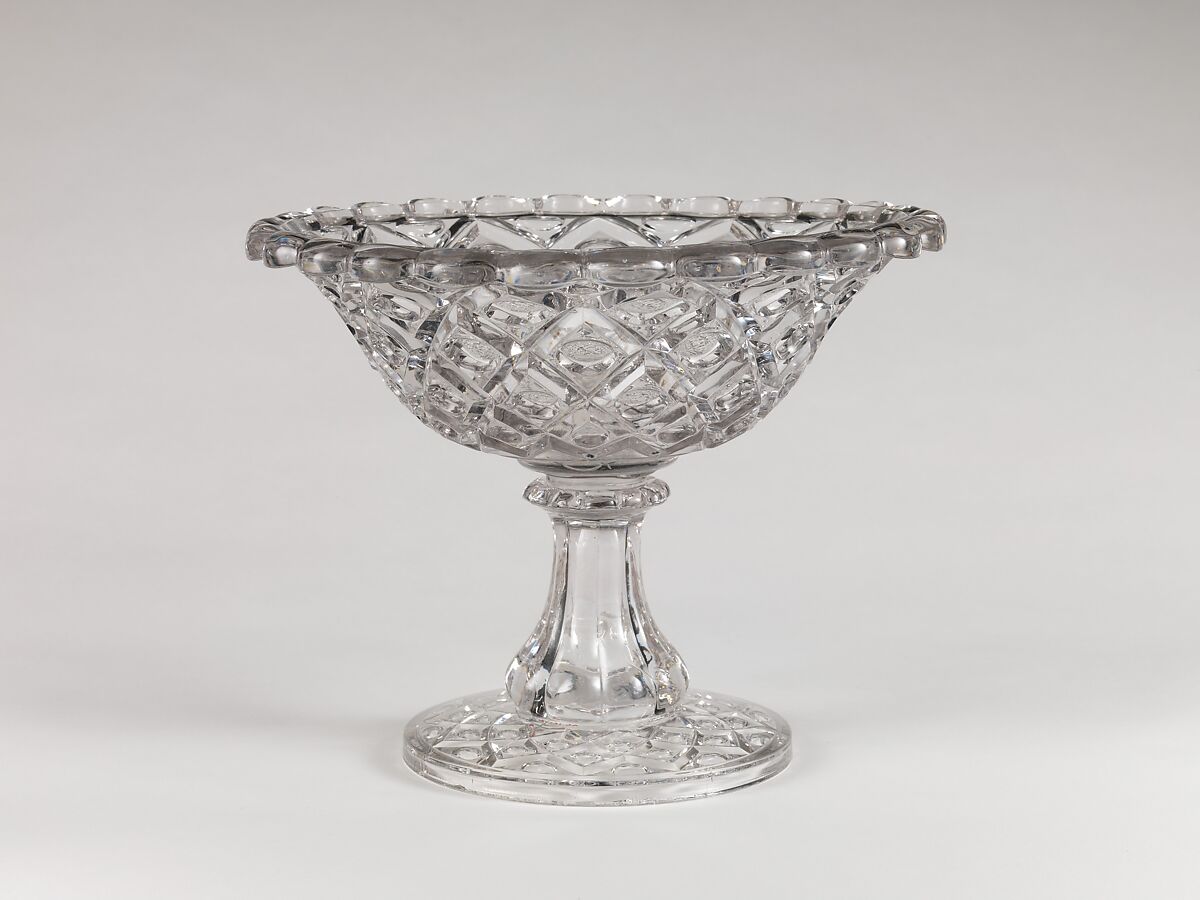 Compote, Pressed glass, American 