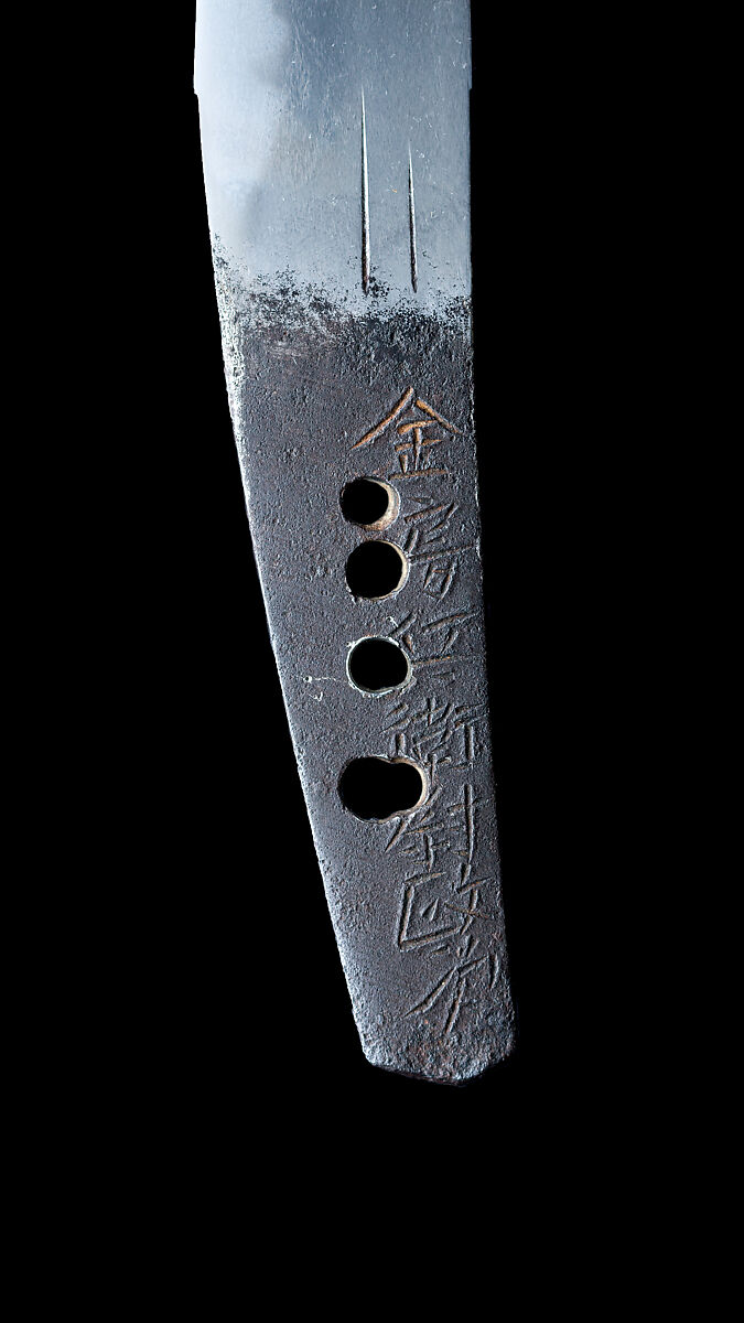Blade and Mounting for a Short Sword (Wakizashi), Steel, wood (ebony), lacquer, copper-gold alloy (shakudō), gold, copper, Japanese