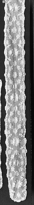 Barbe (one of three pieces), Bobbin lace, French 
