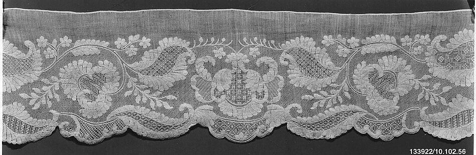 Fragment, Linen, drawnwork, Danish 