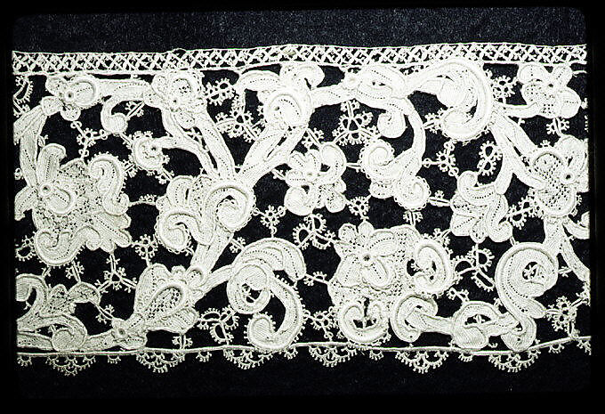 Fragment, Needle lace, Italian, Venice