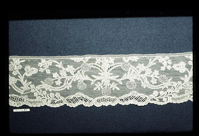 Fragment, Needle lace, Italian, Burano 