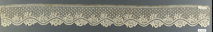 Fragment, Needle lace, point d’Alençon, French 