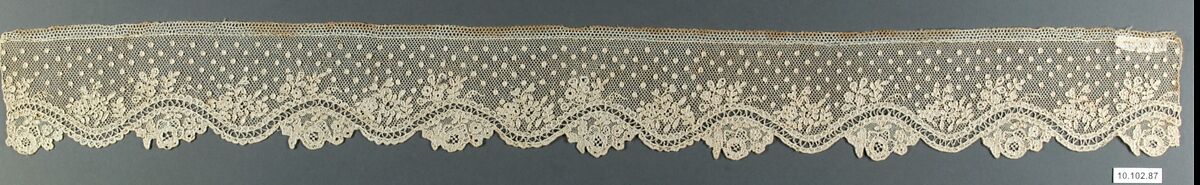 Fragment, Needle lace, point d’Alençon, French