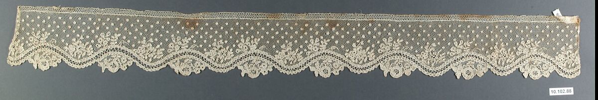 Fragment, Needle lace, point d’Alençon, French