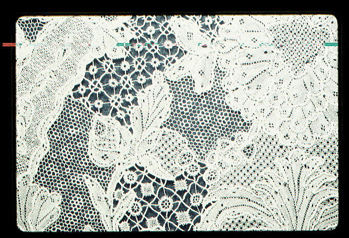 Cap crown, Needle lace, point d'Argentan, French