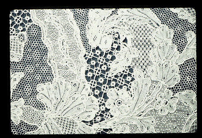 Cap crown, Needle lace, point d'Argentan, French