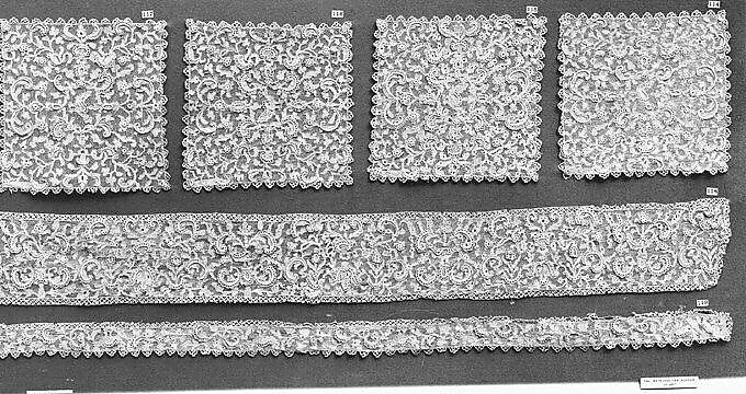 Square (one of four), Needle lace, Italian, Venice