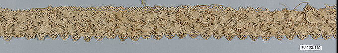 Fragment, Needle lace, Italian, Venice 