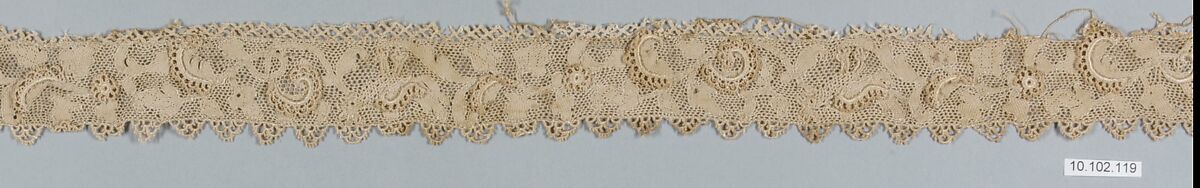 Fragment, Needle lace, Italian, Venice