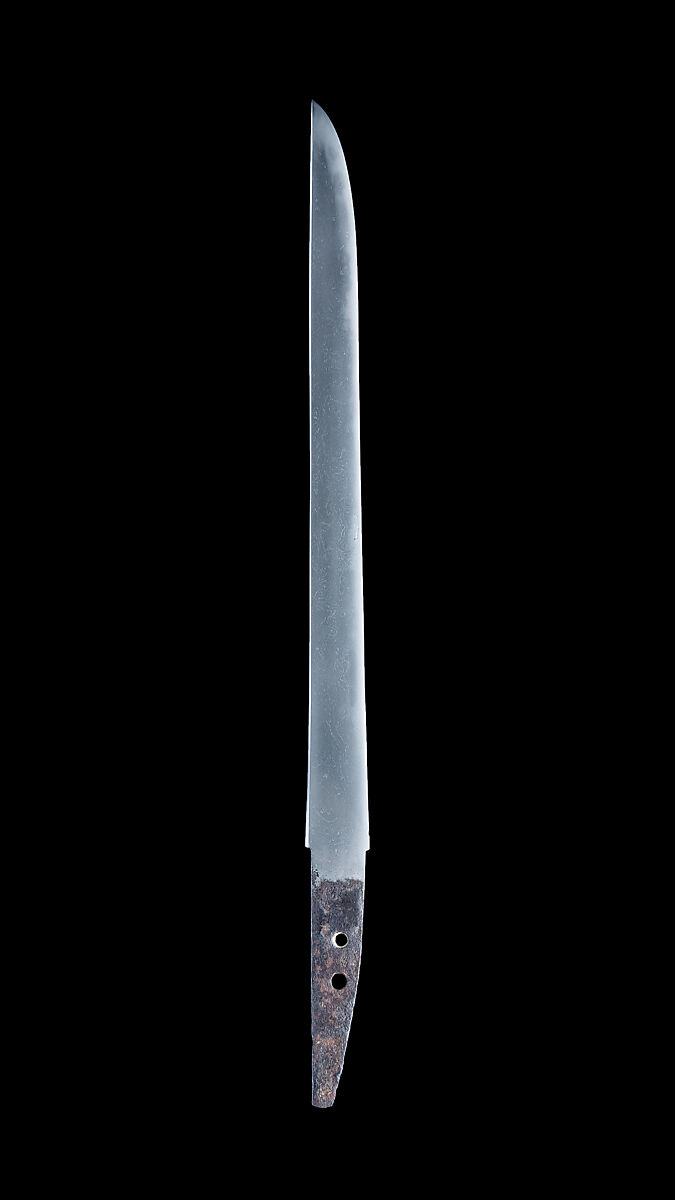 Blade and Mounting for a Dagger (Tantō), Blade inscribed by Kuniyoshi (Japanese, active ca. 1525), Steel, wood, copper-gold alloy (shakudō), copper-silver alloy (shibuichi), gold, lacquer, rayskin (samé), silk, abalone shell, silver, Japanese