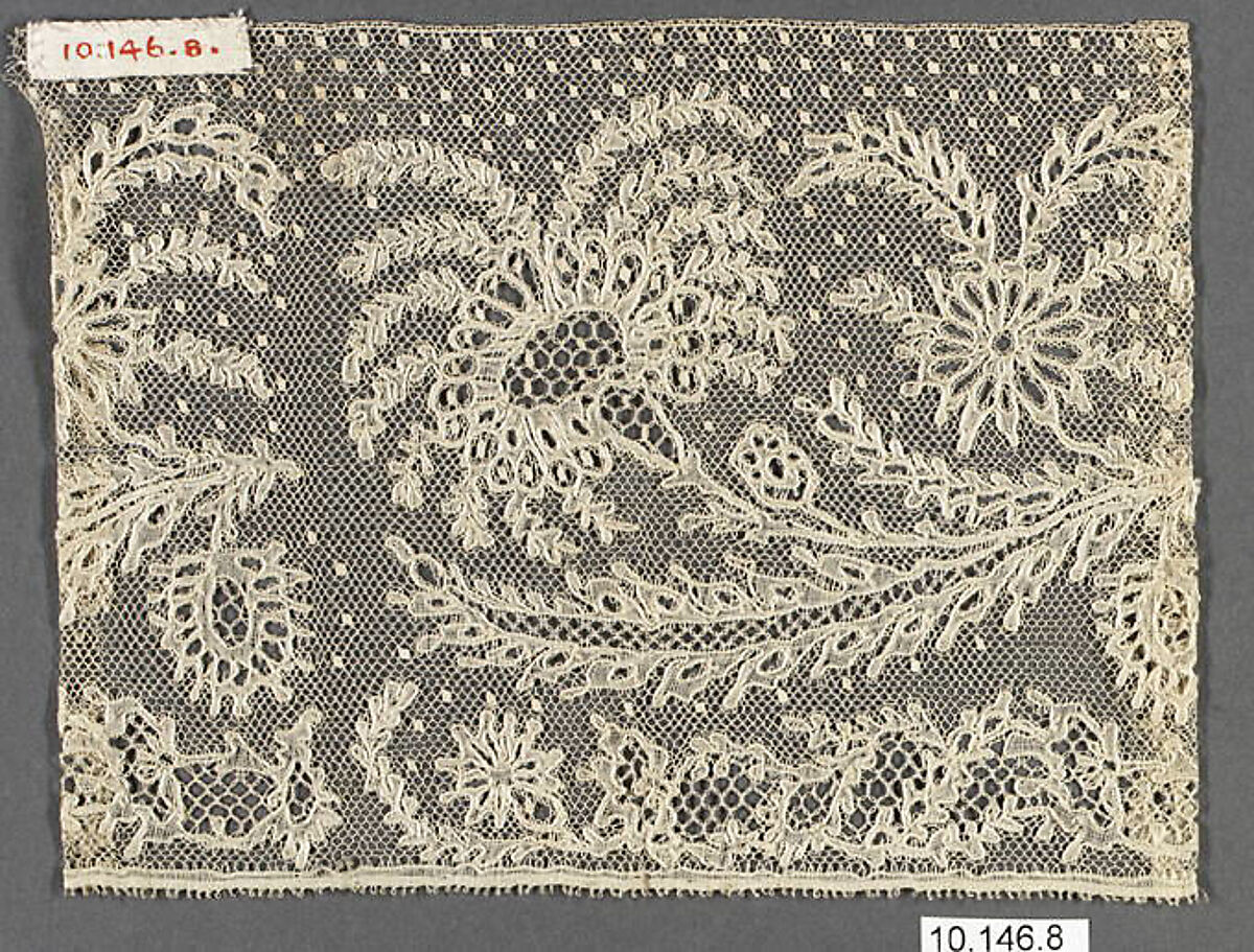 Pieces (2), Bobbin lace, Flemish