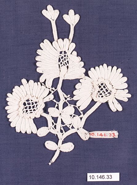 Medallion (one of four), Crochet, Swiss