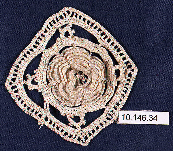 Medallion (one of four), Crochet, Swiss 