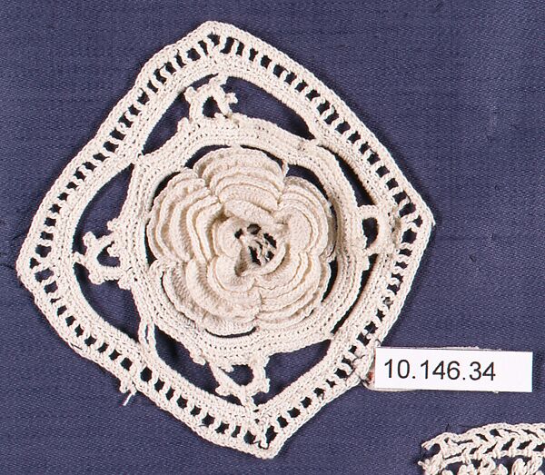 Medallion (one of four), Crochet, Swiss