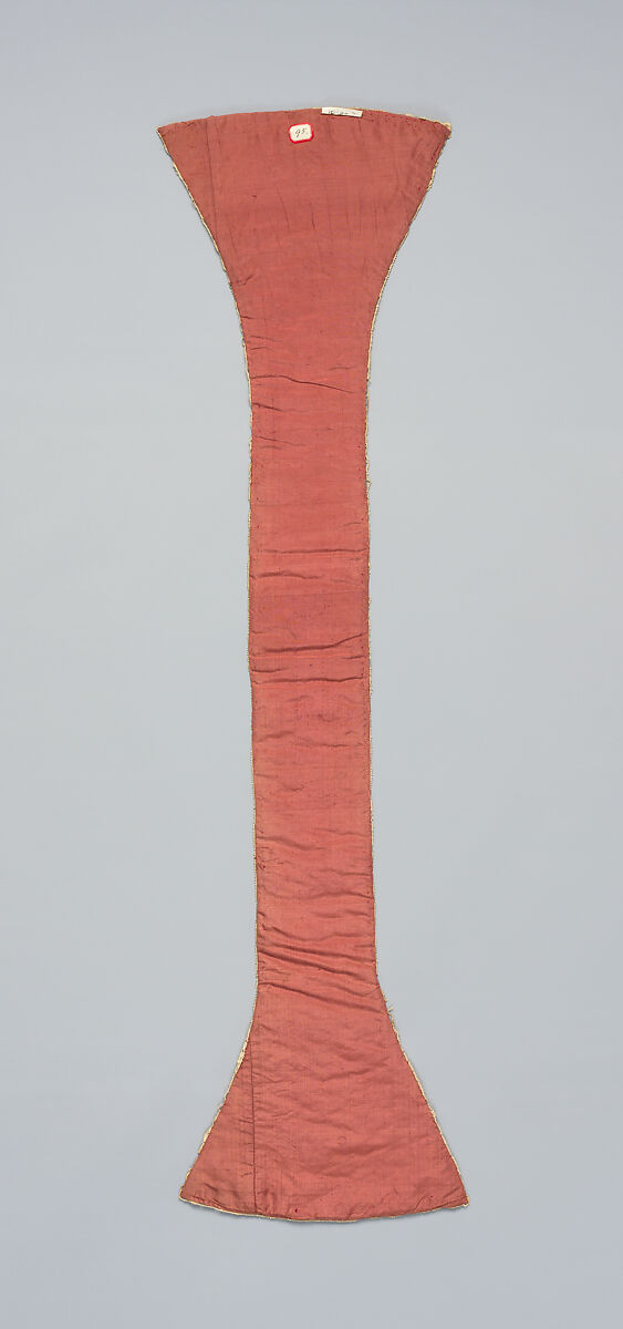 Maniple, Needle lace, gros point lace, silk lining, Italian