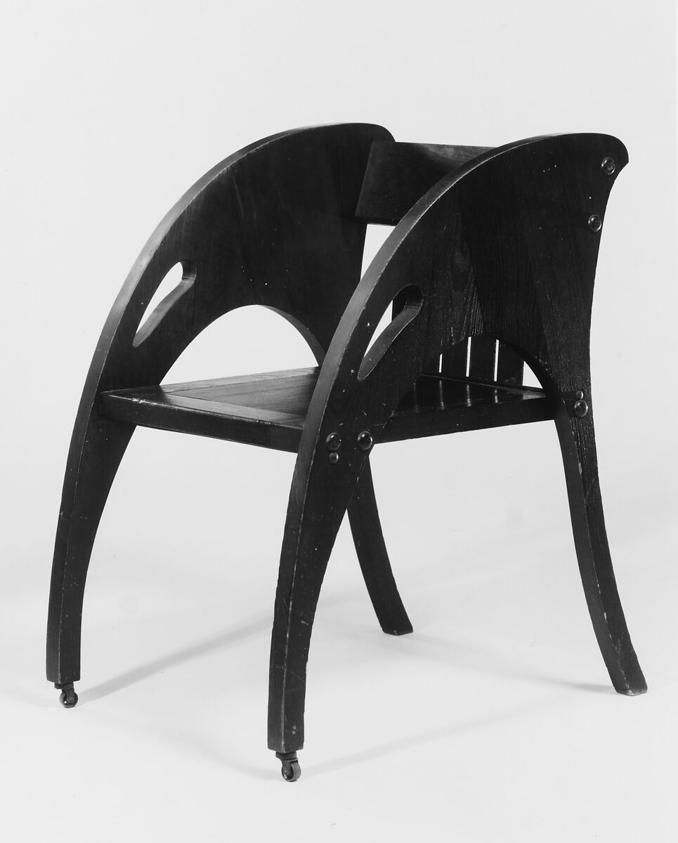Armchair, J. S. Ford, Johnson and Company (American, 1867–1902), Oak, poplar, American