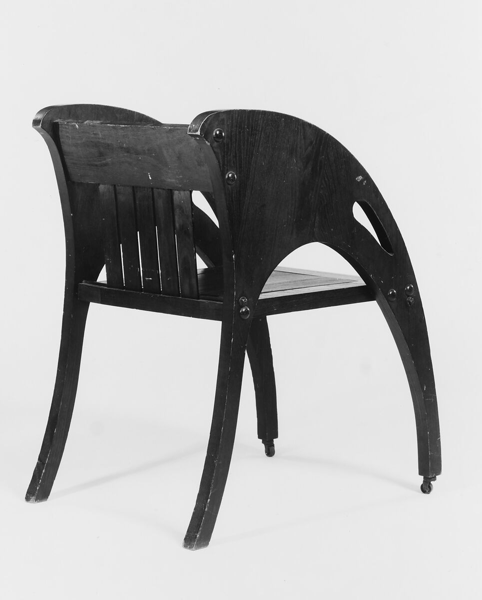 Armchair, J. S. Ford, Johnson and Company (American, 1867–1902), Oak, poplar, American
