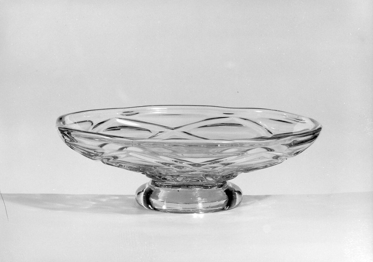 Compote, Pressed glass, diamond thumbprint, American 