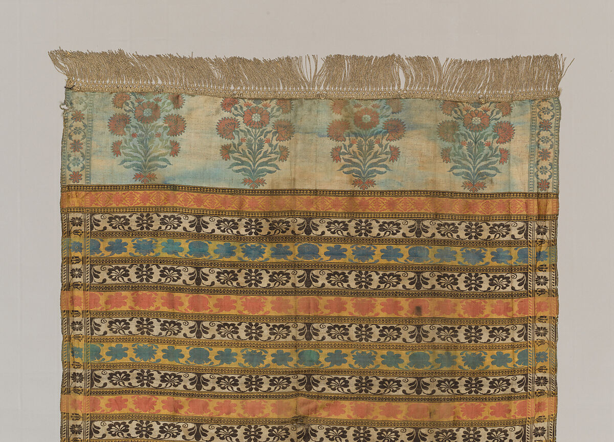 Sash, Silk and metal thread, possibly Polish