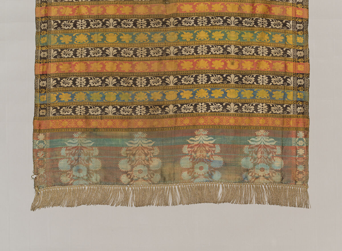 Sash, Silk and metal thread, possibly Polish