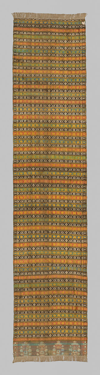 Sash, Silk and metal thread, possibly Polish