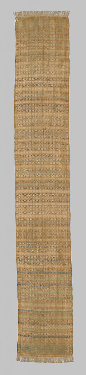 Sash, Silk and metal thread, possibly Polish