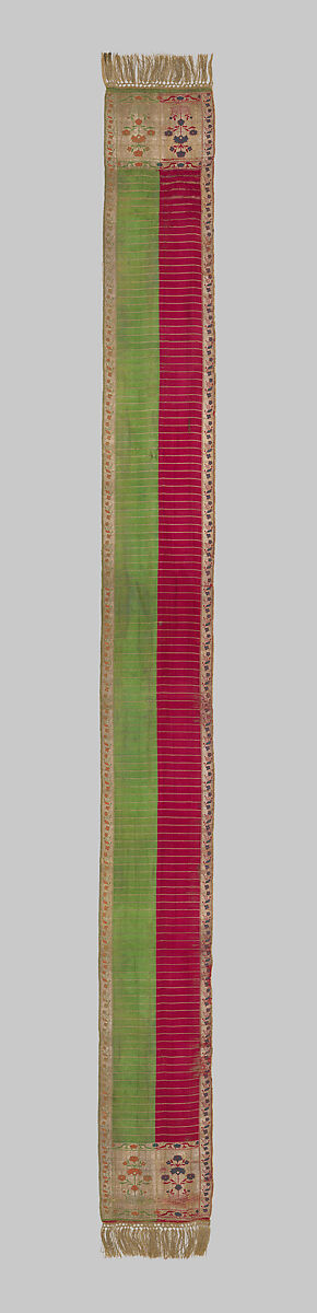 Sash, Manufactured by François Selimand (1778–1789), Silk and metal thread, possibly Polish