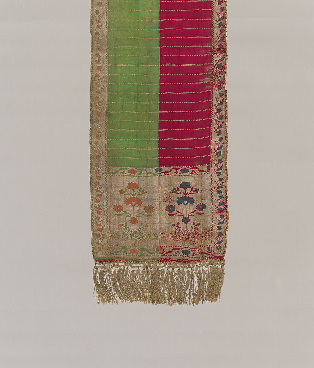 Sash, Manufactured by François Selimand (1778–1789), Silk and metal thread, possibly Polish