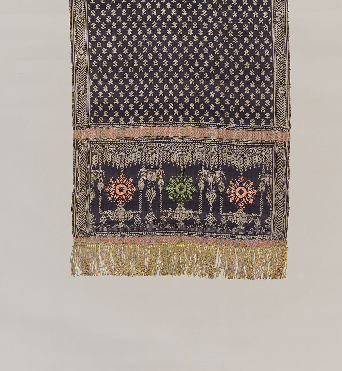 Sash, Silk and metal thread, possibly Polish
