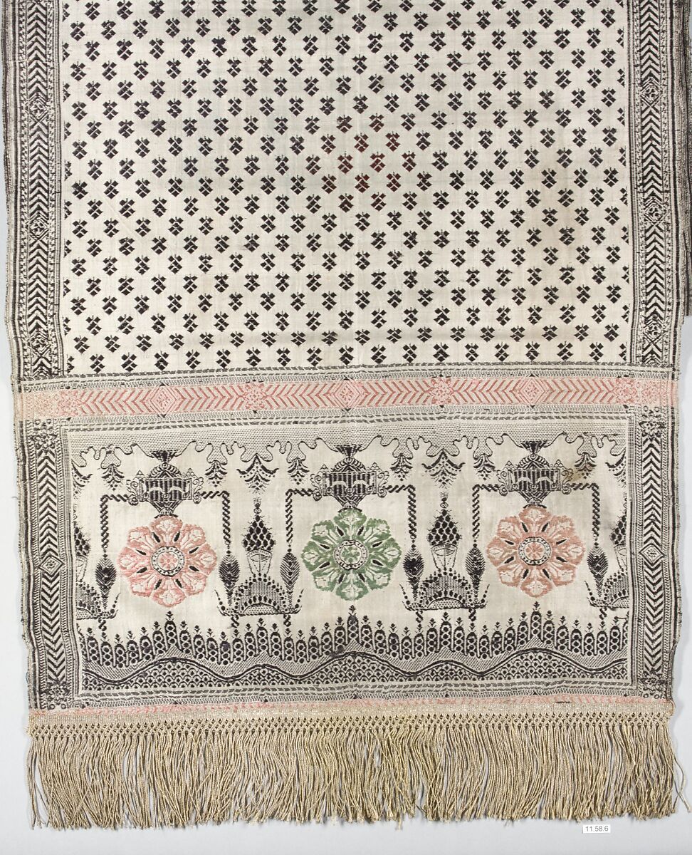 Sash, Silk and metal thread, possibly Polish