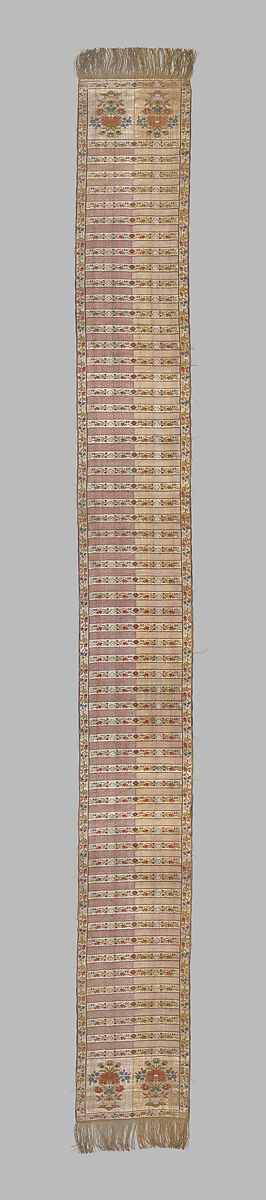Sash, Manufactured by Jacob Paschalis, Silk and metal thread, Polish, Kobylka
