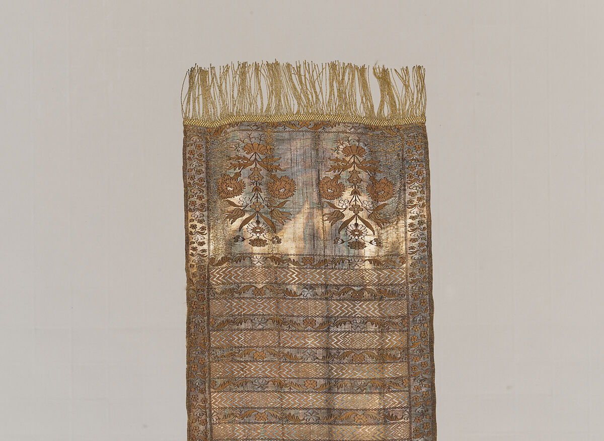 Sash, Manufactured by François Selimand (1778–1789), Silk and metal thread, Polish, Kobylka