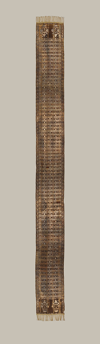 Sash, Manufactured by François Selimand (1778–1789), Silk and metal thread, Polish, Kobylka