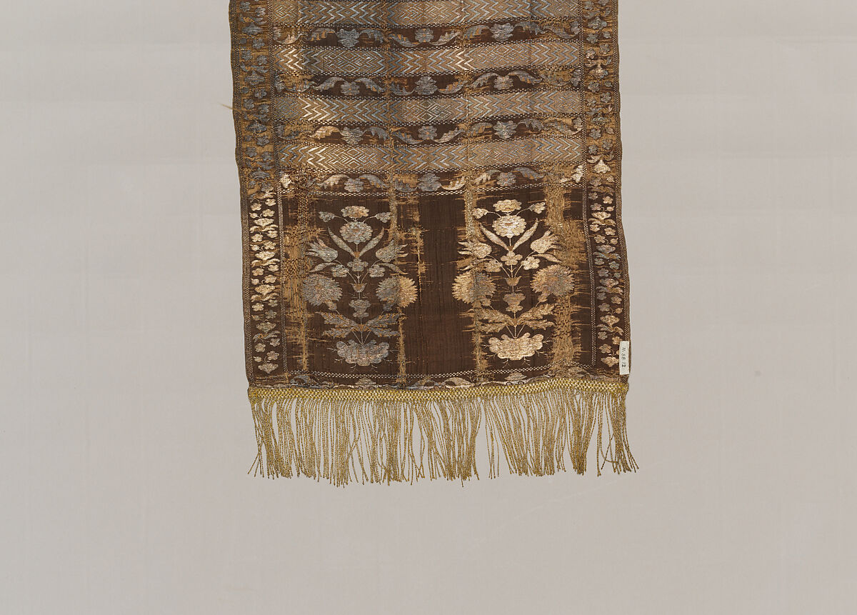 Sash, Manufactured by François Selimand (1778–1789), Silk and metal thread, Polish, Kobylka