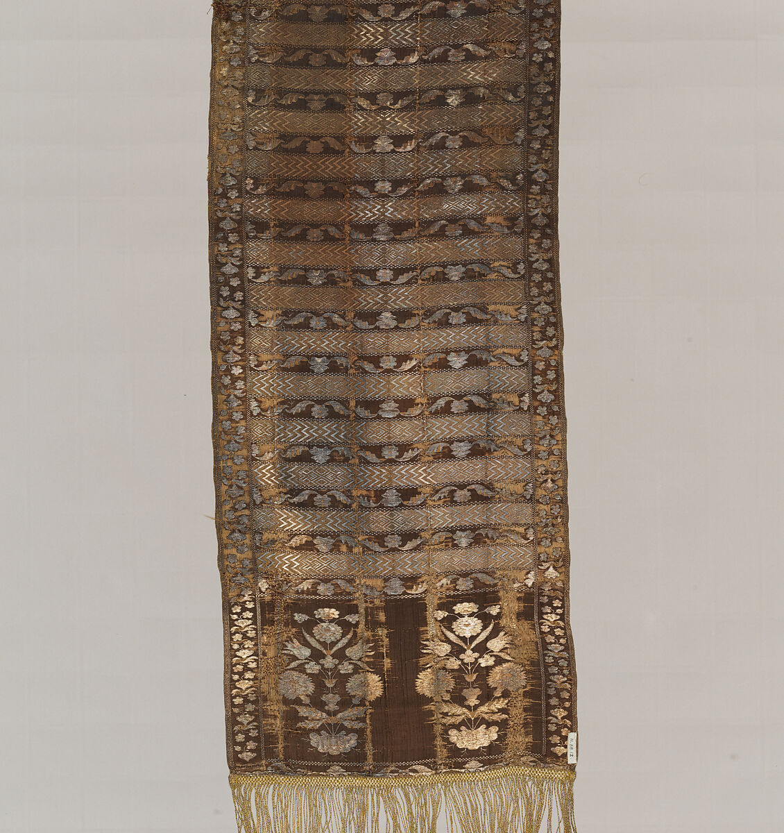 Sash, Manufactured by François Selimand (1778–1789), Silk and metal thread, Polish, Kobylka