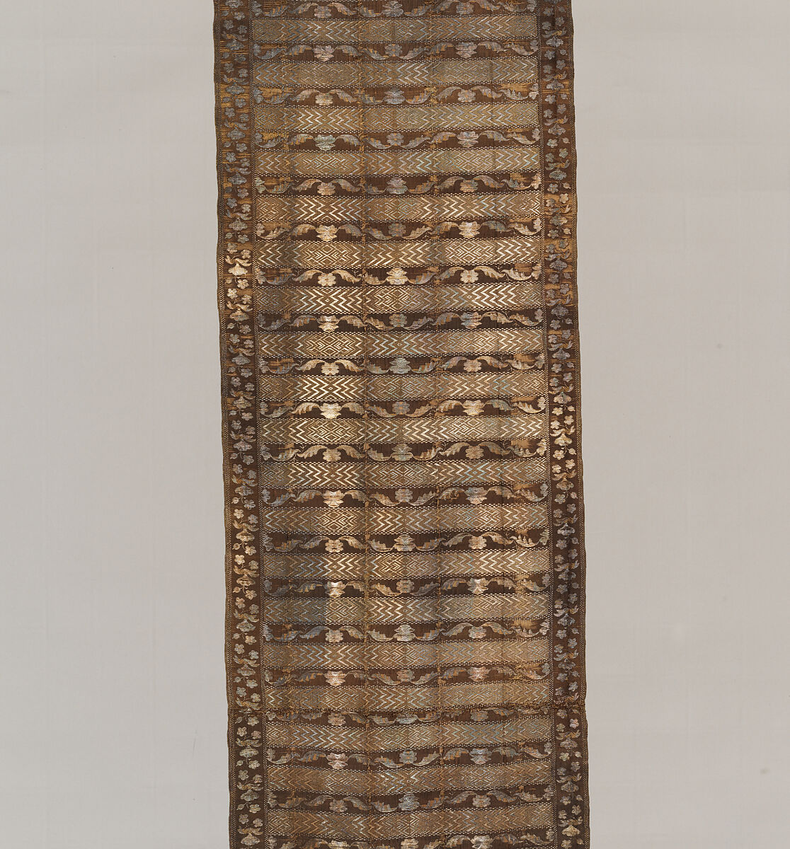Sash, Manufactured by François Selimand (1778–1789), Silk and metal thread, Polish, Kobylka