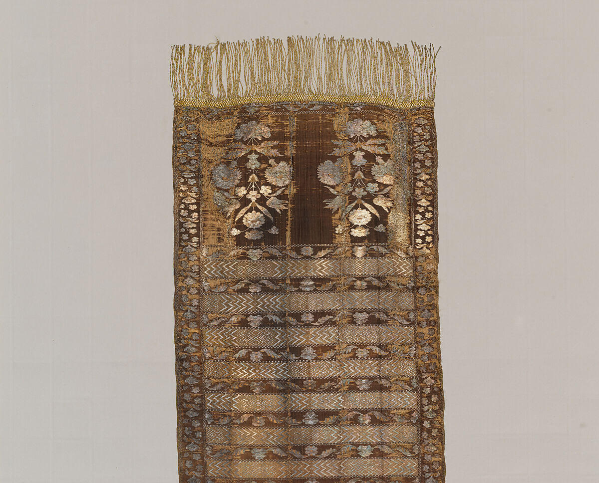 Sash, Manufactured by François Selimand (1778–1789), Silk and metal thread, Polish, Kobylka