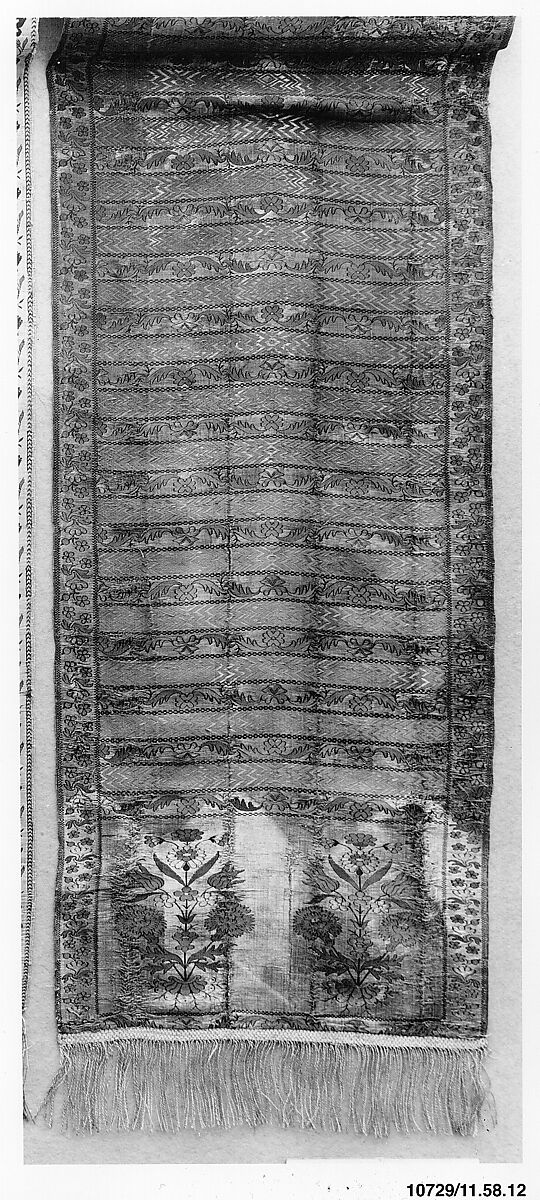 Sash, Manufactured by François Selimand (1778–1789), Silk and metal thread, Polish, Kobylka 