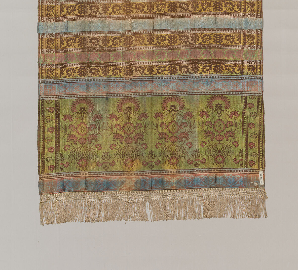 Sash, Silk and metal thread, Russian or Polish