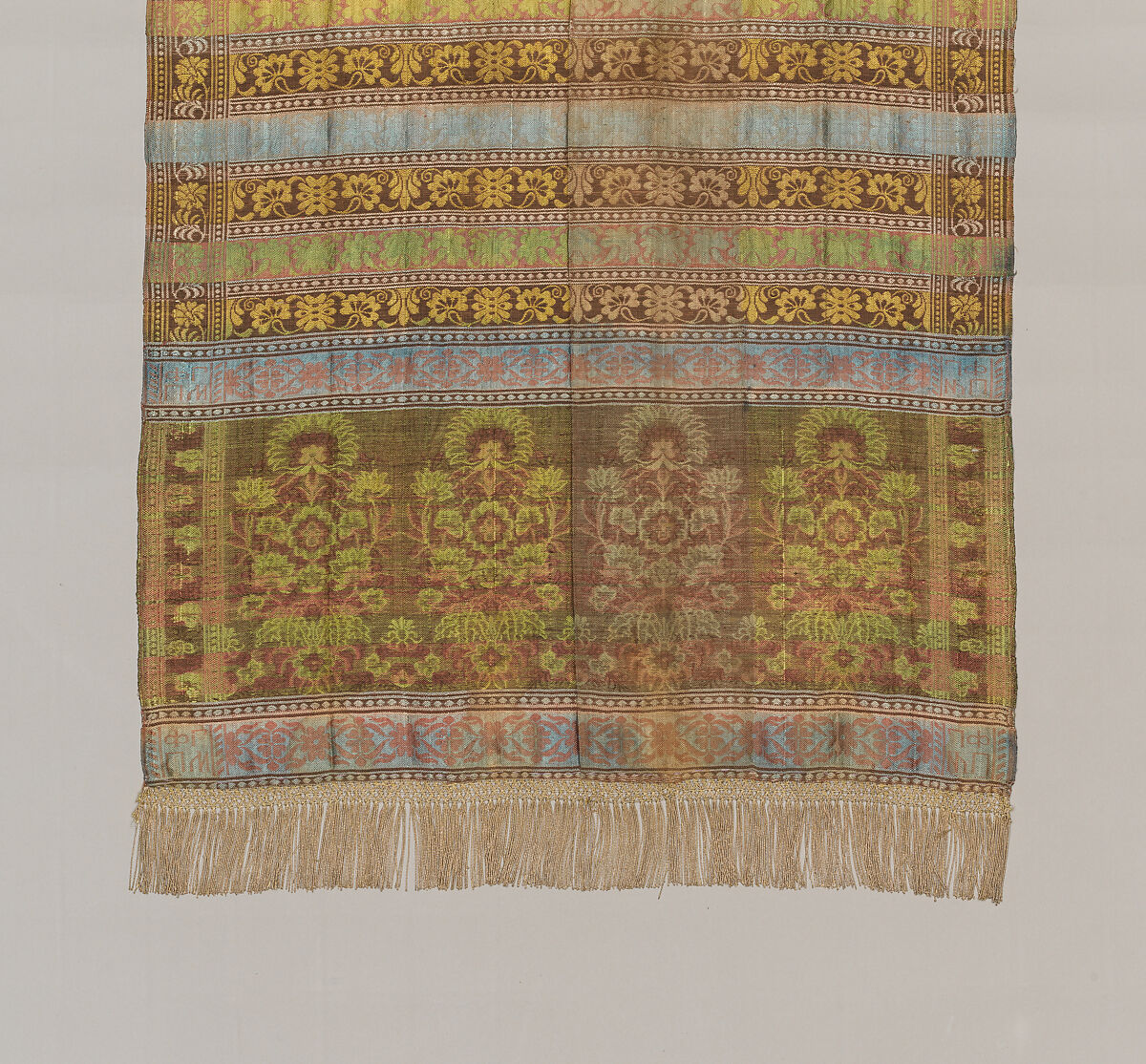 Sash, Silk and metal thread, Russian or Polish